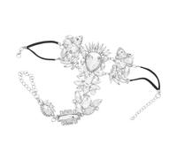 POPETPOP Bracelet de Cheville pour Femme avec Strass Bijou Délicat Style Bohème Chaîne Ajustable et Scintillante