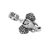 POPETPOP Bracelet DIY Breloque Éléphant Vintage Argenté Accessoire pour Bijoux Personnalisés Cadeau pour Femmes et Amies