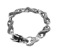 POPETPOP Bracelet Dragon Homme Vintage Lumineux Style Hip Hop Chaîne Massif avec Dragon Bijoux Poignet Personnalisés Résistants et Élégants