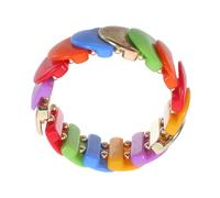 POPETPOP Bracelet Épais En Acrylique : Bracelet Arc-en-ciel Pour Femme - bracelets Punk Irréguliers, Bijoux Géométriques Larges Et Tendance - pour Filles, Plage, Anniversaire