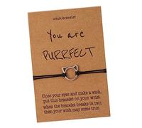 POPETPOP Bracelet Inspirant avec Corde Tressée Ajustable Lot de Bracelet pour Couple Personnalisé pour Toutes Occasions