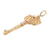 POPETPOP Breloques Constellation Lionceau en Cuivre Antique Strass Scintillants Pendentifs pour Création de Bijoux DIY Accessoires Porte-Clés Vintage Breloques Zodiaque Artisanales pour