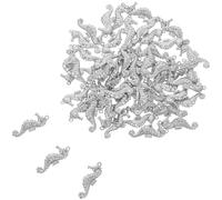 POPETPOP Breloques Hippocampe Pendentifs Résistants en Acier Inoxydable Argenté 50 Design Élégant pour Création de Bijoux pour Colliers et Bracelets pour Loisirs Créatifs