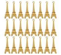 POPETPOP Breloques Ornement de Tour Eiffel Vintage en Alliage, Lot de 100 | Finition Antique, Résistantes au Ternissement, pour Bijoux, Porte-clés et Souvenirs, Style Ville Lumière