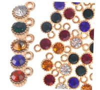 POPETPOP Breloques Pendentifs Strass 4x6mm pour Bracelets et Colliers, 50 Pièces, Breloques DIY Mixte Transparent, Création Bijoux Artisanaux, Loisirs Créatifs, Présents Créations Artisanales