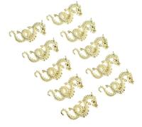 POPETPOP Breloques pour Bijoux de Manucure Créatifs et Faciles à Utiliser 10pcs en Alliage Or Forme Dragon pour Femmes, pour Fêtes de Mariage
