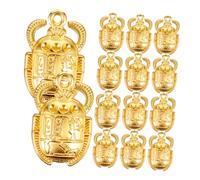 POPETPOP Breloques Scarabées Vintage 20 Pièces Dorées, Pendentifs En Métal Pour Création Bijoux Diy, Charme Scarabée Doré, Accessoires Pour Bracelets Et Colliers, Artisanat Créatif