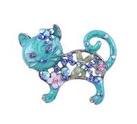 POPETPOP Broche Chat Créative Alliage avec Goutte Huile Épingle Décorative Féminine pour Vêtement Accessoire pour Robe Col et Manteau Élégante et Polyvalente pour Fêtes et Usage Quotidien