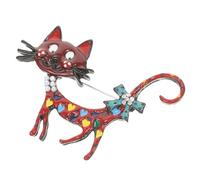 POPETPOP Broche Chat Mignonne en Alliage de Zinc pour Femmes, Épingles à Broche Décoratives Exprimant Charme Personnel et Style Délicat pour Vêtements et Costumes