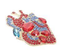 POPETPOP Broche Cœur Anatomique Gothique en Cristaux pour Cardigan Accessoire Médical Vintage pour Élève en Médecine Épinglette de Sensibilisation Cardiaque Présent Saint-Valentin