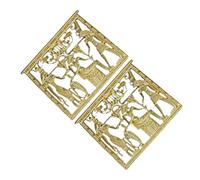 POPETPOP Broche Décorative Vintage Égyptienne en Alliage Mat, Lot de 2, Épingle pour Vêtements Femme, Accessoire Mode Rétro pour Fête et Présent, Taille Unique