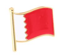 POPETPOP Broche Drapeau National Métal Créative Rouge et Blanc pour Vêtements Épingle Solide Unisexe Décoration Festive et Cadeau Garçon Fille