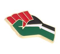 POPETPOP Broche Drapeau Palestine Émail Patriotique avec Poing Épinglette Métal pour Vêtements Casquette Sac à Dos Accessoire Symbolique de Force et Identité