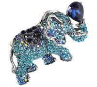 POPETPOP Broche Éléphant en Alliage Délicate et Stylée avec Cristaux, Accessoire de Costume Décoratif pour Cérémonie et Usage Quotidien
