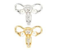 POPETPOP Broche en Alliage Argenté D’Utérus Maternel Épingle de Poitrine Créative pour Vêtements Accessoire Mode Féminin Polyvalent Présent Original pour Occasions Formelles et