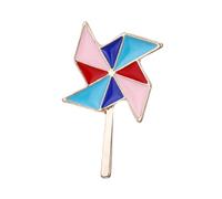 POPETPOP Broche En Alliage Moulin à Vent Colorée, Badge Créatif, Épingle De Col Unisexe, Accessoire Mode Pour Femme Et Homme, Lot De 5 Pièces, Présent Bijoux Élégant