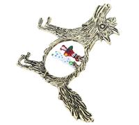 POPETPOP Broche Épingle Chaperon Rouge en Alliage Rétro et Stylée, Accessoire Fantaisie pour Thème et Bal, Bijou Femme Élégant