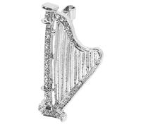 POPETPOP Broche Épingle en Alliage Strassée pour Femmes et Hommes, Accessoire Costume D’affaires Élégant, Broche Harpiste Musique Unisexe pour Soirées et Événements, Taille Standard