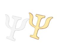 POPETPOP Broche Lettre en Alliage Doré et Argenté, Épingles à Col Vintage pour Femmes, Accessoire Mode Polyvalent pour Vêtements et Paquet, Lot de 2 Pièces