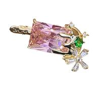 POPETPOP Broche Pour Vêtements En Cuivre Délicate Créative, Épingle à Fille Décorative, Bijoux Féminins, Accessoire Mode Pour Robes Et Vestes, Usage Quotidien Et Fêtes, Finition Cristal Éclatant
