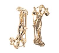 POPETPOP Broche Sculptée en Alliage Style Antique Symbole de Justice et Équité pour Femmes et Hommes, 2 Pièces, Accessoire Élégant pour Cocktail ou Chemise Formelle