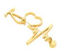 POPETPOP Broche Stéthoscope Électrocardiogramme Décorative Chic avec Cristaux Accessoire de Mode Polyvalent pour Vêtements Foulards et Chapeaux 1 Pièce pour Soirées et Cérémonies