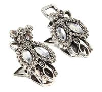 POPETPOP Broche Vintage Pour Foulard Et Cardigan, Pinces à Col En Métal Argenté Antique, Accessoire Féminin Polyvalent Pour Robes Et Manteaux, Clip Décoratif Et Maintien Anti-regard