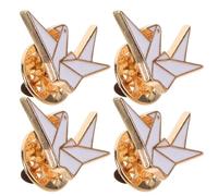 POPETPOP Broches Épingles en Origami en Alliage de Zinc, Lot de 4 Pièces, Broches Kawaii pour Garçon et Filles et Paquet à Dos, Accessoire Mode Polyvalent pour Vêtements et Loisirs