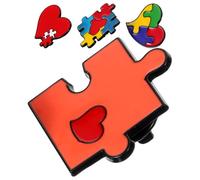 POPETPOP Broches Puzzle Arc-en-ciel pour Autisme en Métal, Lot de 4 Pièces, Décoratives et Résistantes la Décoloration, pour DIY et Décoration de Chapeaux
