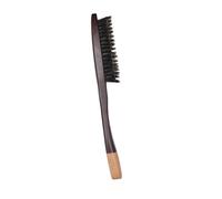 POPETPOP Brosse à Cheveux Homme Bois Débène Démêlante Douce à Trois Rangées de Poils Coiffage Volumisant Portable et Résistante Aux Nœuds