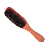 POPETPOP Brosse à Cheveux Poils de Sanglier Manche en Bois Foncé, Outil de Coiffure Pratique pour Démêler et Enlever Poussière, pour Usage Salon ou Maison