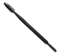 POPETPOP Brosse à Mascara Double Tête en Nylon Manche en Bois et Métal, Facile à Utiliser, pour Maquillage des Yeux et Présent pour Femmes