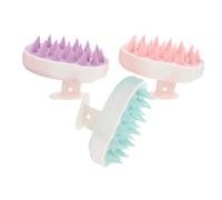 POPETPOP Brosse à Shampoing pour Cuir Chevelu 3 Pièces Dégradé Mangue, Brosse Masseur Exfoliante et Nettoyante, Usage Sec et Humide Bain, Soin Quotidien Anti-pellicules, pour Hommes et Femmes