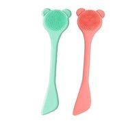 POPETPOP Brosse De Nettoyage Du Nez En Silicone Lot De 2 Set De Pièces Vert Et Orange Petit Taille Poils Doux Pour Points Noirs Soins Du Visage Accessoires De Nettoyage