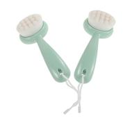 POPETPOP Brosse Nettoyante Visage Lot de 2 à Long Manche Poils Doux Gommage Exfoliant Nettoyage en Voyage Brosse Manuelle