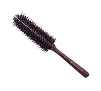 POPETPOP Brosse Ronde pour Cheveux Ondulés Poils de Sanglier Naturel Manche Bois Ergonomique pour Brushing Séchage et Coiffage Femmes