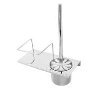 POPETPOP Brosse WC Suspendue en Acier Inoxydable avec Support Mural et Étagère Intégrée Kit de Nettoyage Complet pour Cuvette de Toilette Accessoires pour Salle de Bain Nettoyage en