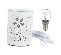 POPETPOP Brûleur de Cire Électrique Céramique avec Lumière Ambiance Lampe Parfumée Pratique pour et Décoration Intérieure pour Chambre Salle de Bain Salon et Bureau