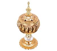 POPETPOP Brûleur Encensoir en Résine Design Simple Ornement d'Aromathérapie pour Salon Support pour Bâtons et Cônes de Parfum Dorés