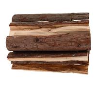 POPETPOP Bûches de Bois Décoratives pour Cheminée Lot de 10, Blocs Naturels Rustiques de 22 CM Écorce, Séchées, pour Usage Intérieur et Extérieur, Adaptées aux Décorations de Noël