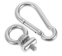 POPETPOP Butées de Rail Auvent en Acier Inoxydable Argenté, Légères et Design Compact pour Kayaks et Tentes, Clips de Fixation Robustes pour Camping-Car