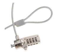 POPETPOP Câble Antivol pour Ordinateur Portable 1,8 m en Acier 3,5 Mm, Verrouillage à Code à 4 Chiffres, Compatible Pc Et Station D’Accueil, Usage Bureautique, Protection Sécurisée Noire