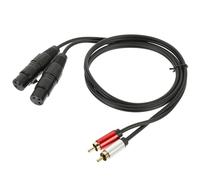 POPETPOP Câble Audio Rca vers Xlr Femelle Convertisseur Stéréo Double Canal Câble Transfert Audio Haute et pour Mixeur Ampli
