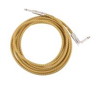 POPETPOP Câble Guitare Angle Droit Tressé Cordon Ampli Instrument Électrique Transmission Rapide et Pur Compatible Basse et Clavier