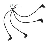 POPETPOP Câble USB Type-c à 4 Broches Mâle Coudé à 90° Court 0,25 m en PVC pour Transfert Données Alimentation Bricolage Électronique Connectique Compact Noir