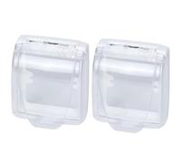 POPETPOP Cache de Sonnette Étanche en Abs pour Dispositifs à Empreintes et Claviers D'accès, Protection Pluie Solide, Lot de 2 Pièces Zone pour Étiquettes de Numéro de Chambre