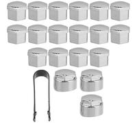 POPETPOP Cache-écrou de Roue Antivol Compatible Véhicule Protection Bouchon de Boulon Noir Design Élégant et Sécuritaire