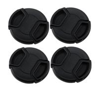 POPETPOP Cache-Objectif 67mm en Plastique Noir, Pack de 4 Pièces Anneau, Protection Résistante aux Éclaboussures, Facile à Installer pour Objectifs D'appareils Photo