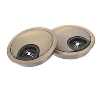 POPETPOP Cache-Trou de Câble pour Garder Le Bureau Propre et Ordonné en Alliage de Zinc pour Bureau 2pcs Organiseur de Câbles Décoratif