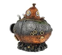 POPETPOP cachette d'aquarium cachette de Poisson Sable Trousse Chauffe-Aquarium Jouets Naufrage Objet decoratif Décor Paysage Aquarium Accessoires d'aquarium sous-Marin d'aquarium résine